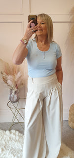 Sparkle Heart Slimfit T Shirt - Blue - Wardrobe By Simone