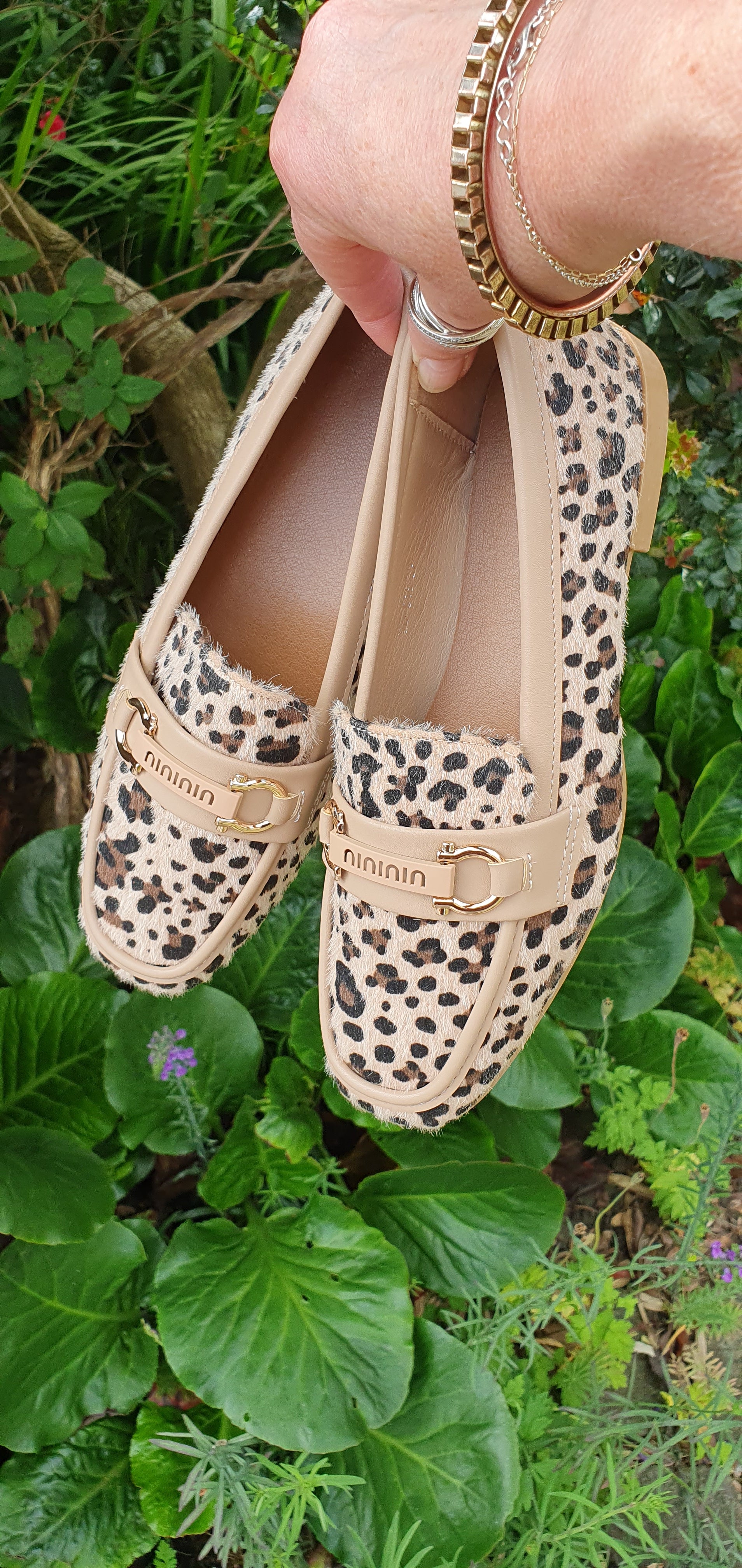 Leopard Print Loafer - Cream/Brown - Wardrobe By Simone