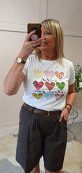 Load image into Gallery viewer, Hearts Wild About You T Shirt  - White - Wardrobe By Simone
