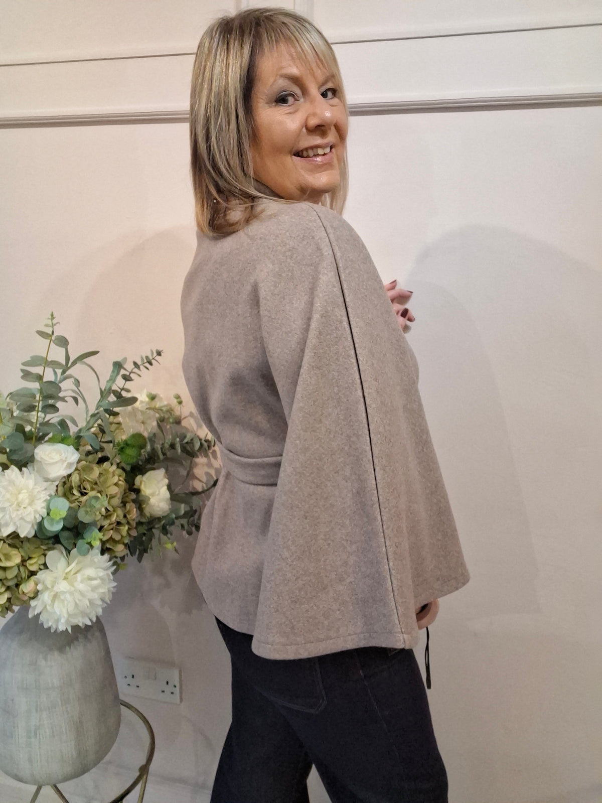 Cape  Jacket - Taupe