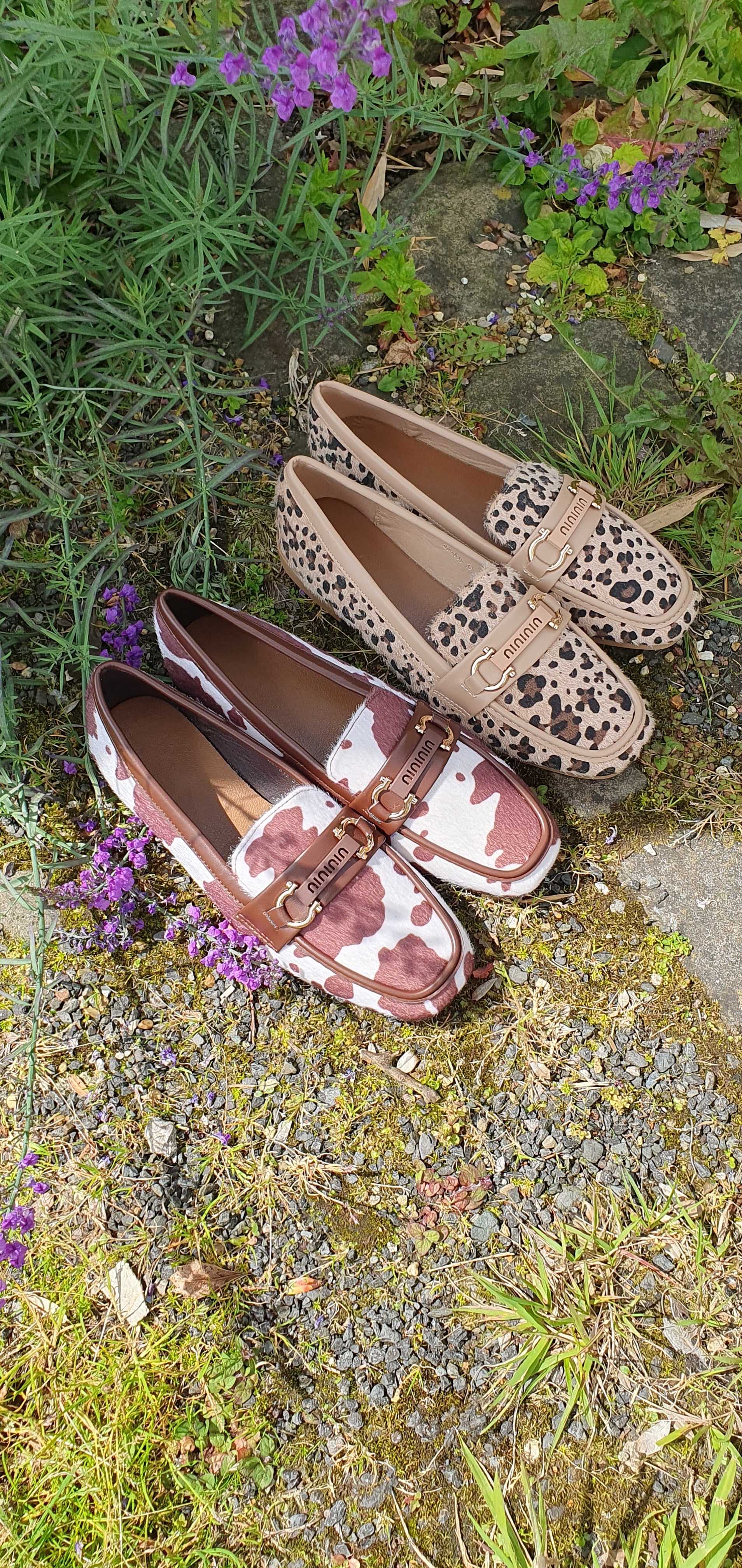 Leopard Print Loafer - Cream/Brown - Wardrobe By Simone