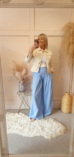Denim Jacket - Beige - Wardrobe By Simone