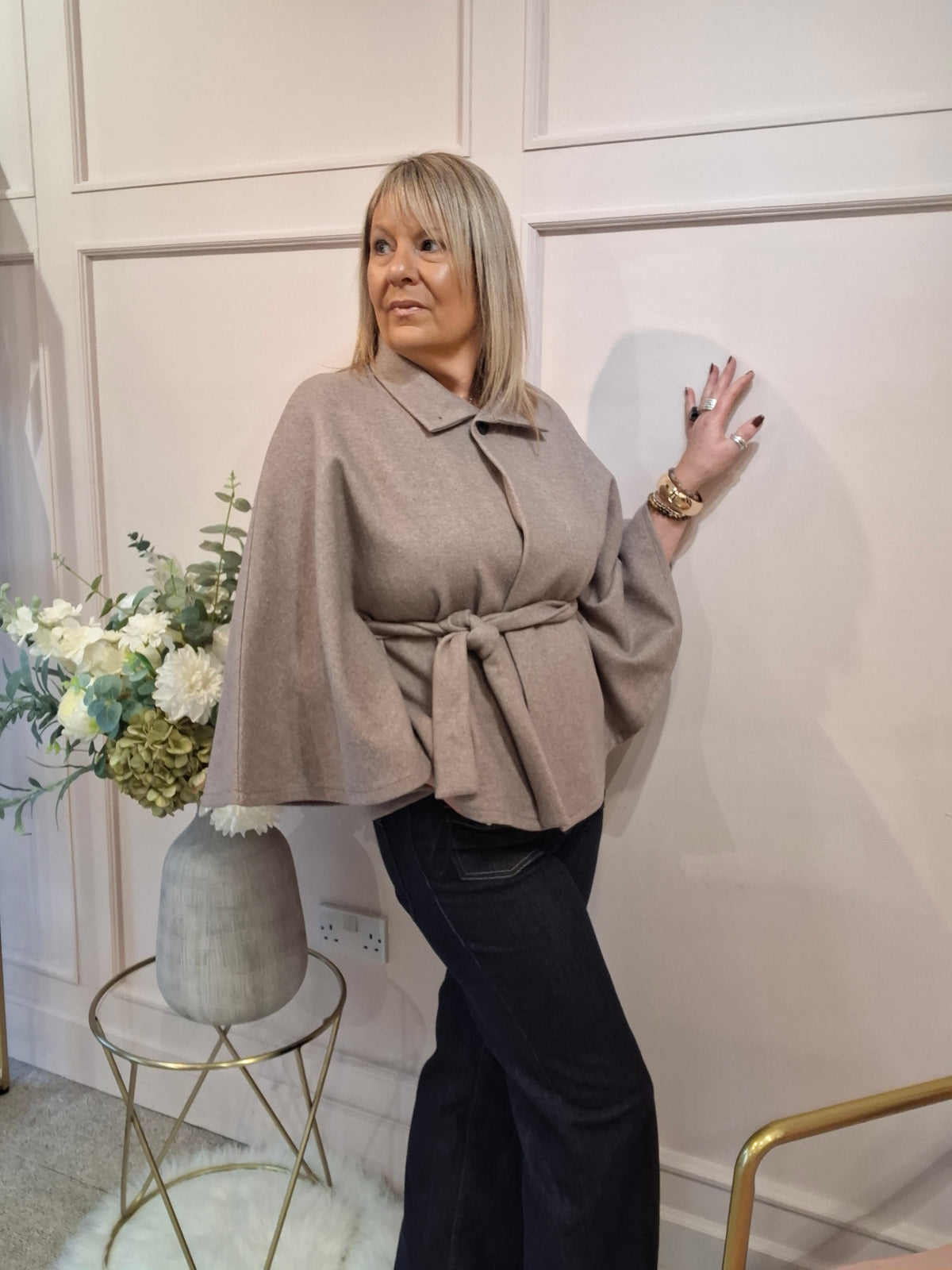Cape  Jacket - Taupe