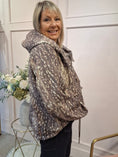Load image into Gallery viewer, Deer Hooded Mac Jacket - Brown/Cream
